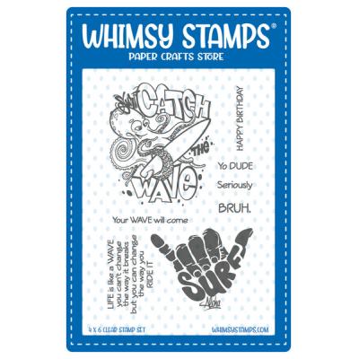 Whimsy Stamps Stempel - Catch the Wave