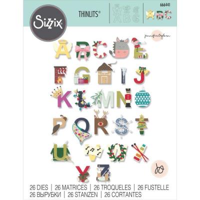 Sizzix Thinlits Die - Christmas Alphabet