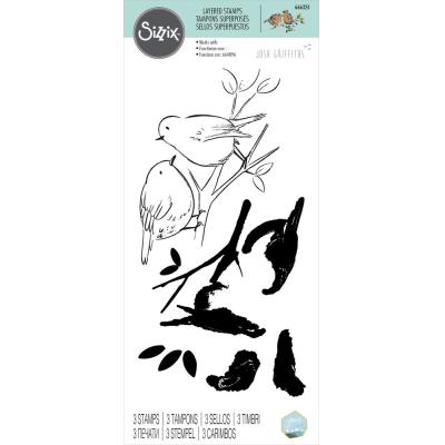Sizzix Clear Stamps - Garden Birds