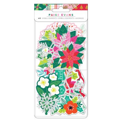 American Crafts Paige Evans Sugarplum Wishes - Embellishmets Floral