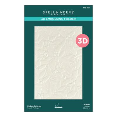 Spellbinders Embossing Folder - Holly & Foliage
