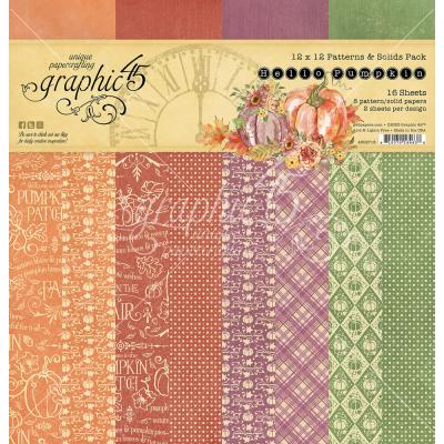 Graphic 45 Hello Pumpkin - Patterns & Solids Pack