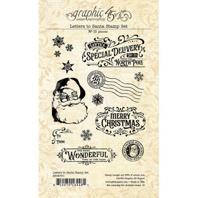 Graphic 45 Letters to Santa - Stamp Set