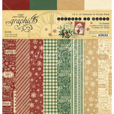 Graphic 45 Letters to Santa - Patterns & Solids Pack