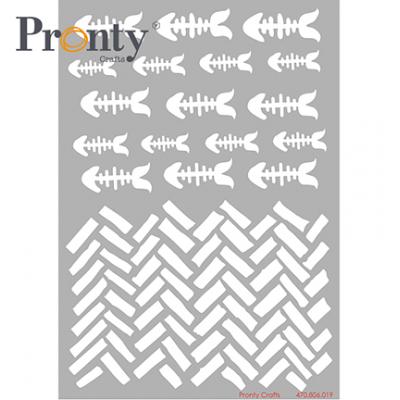 Pronty Stencil - Purrrfect Fishbone