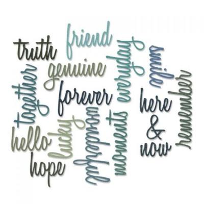 Sizzix Thinlits Die - Friendship Words: Script