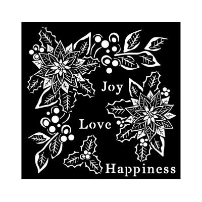 Stamperia Christmas Mixed Media Thick Stencil Christmas Joy, Love, Happiness