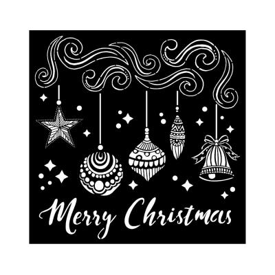 Stamperia Christmas Mixed Media Thick Stencil Merry Christmas Bells
