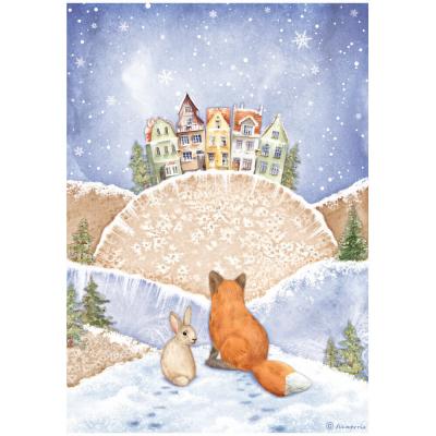 Stamperia Winter Valley - Fox and Bunny