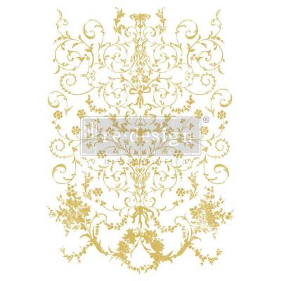 Prima Marketing Re-Design Gold Foil Decor Transfers - Manor Swirls