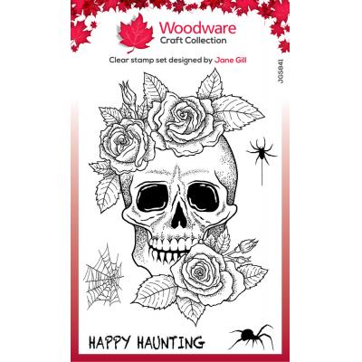 Woodware Stempel Skull & Roses