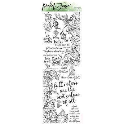 Picket Fence Studios Stempel - Follow the Leaves Rectangle Wreath Builder