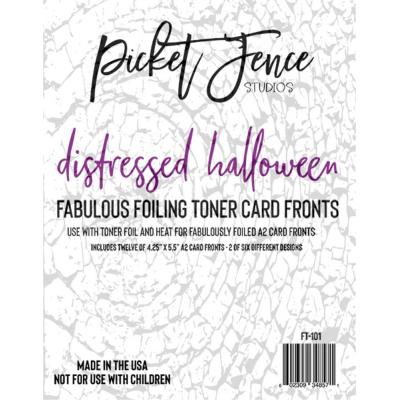 Picket Fence Studios Fabulous Foiling Toner Card Fronts - Distressed Halloween