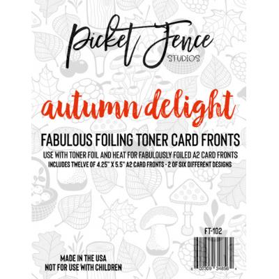 Picket Fence Studios Fabulous Foiling Toner Card Fronts - Autumn Delight