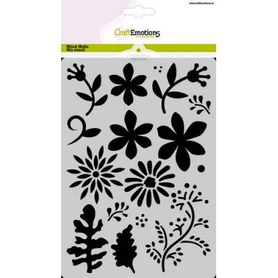 CraftEmotions Stencil - Blumen & Zweige
