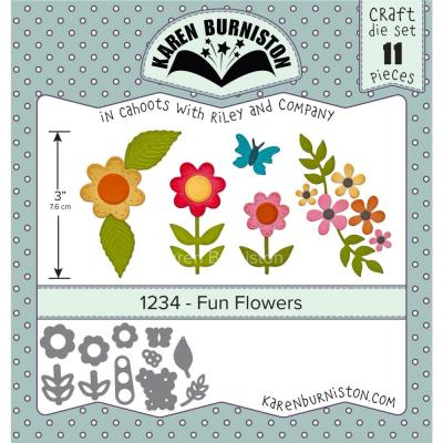 Karen Burniston Metal Dies - Fun Flowers