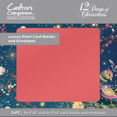 Crafter's Companion 12 Days of Christmas - Pearl Card Blanks & Envelopes