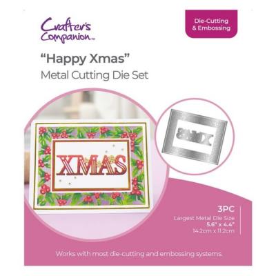 Gemini Festive Frames & Sentiments Die - Happy Xmas