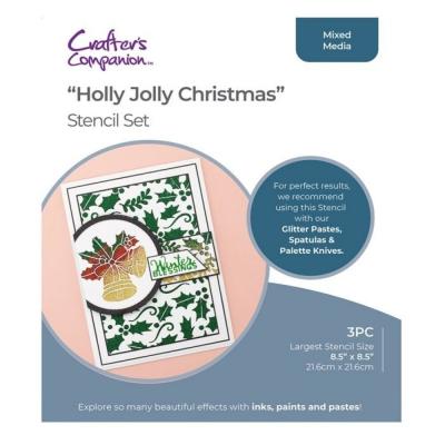 Crafter's Companion Stencil Set - Holly Jolly Christmas