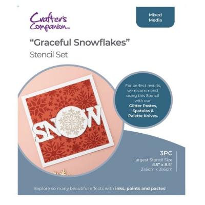 Crafter's Companion Stencil Set - Graceful Snowflakes