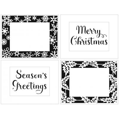 The Crafter's Workshop Stencils - Holly Snowflake Frames