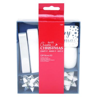 Papermania Gift Bows Kit Silver & White