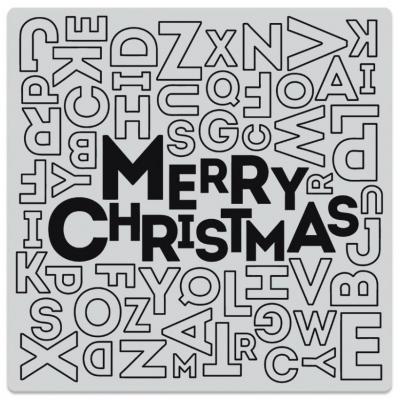 Hero Arts Cling Stamp - Merry Christmas Letter Bold Prints