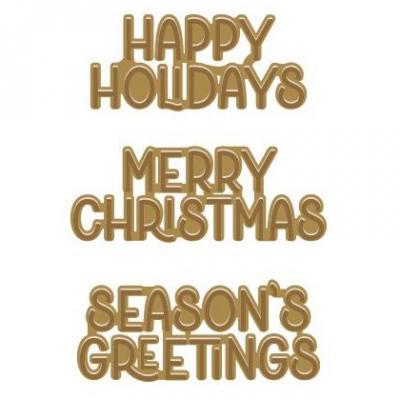 Hero Arts Hot Foil Plate Three Holiday Messages