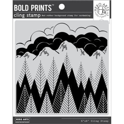 Hero Arts Cling Stamp - Mountains & Trees Bold Prints