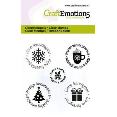 CraftEmotions Stempel Tekst Rondjes Kerst (NL)