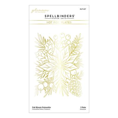 Spellbinders Hot Foil Plate Full Bloom Poinsettia