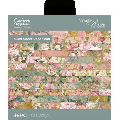 Crafter's Companion Vintage Rose - Paper Pad