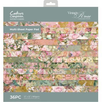 Crafter's Companion Vintage Rose - Paper Pad
