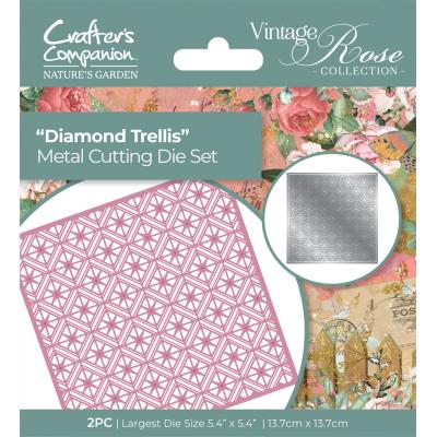 Crafter's Companion Vintage Rose - Diamond Trellis
