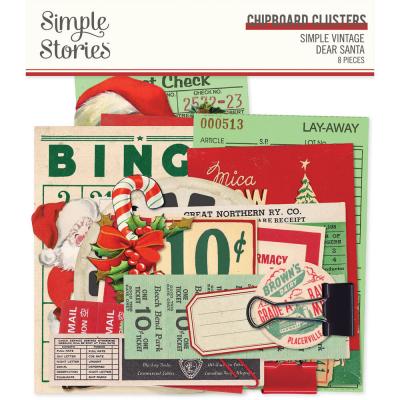 Simple Stories Simple Vintage Dear Santa - Chipboard Clusters