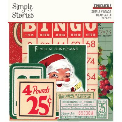 Simple Stories Simple Vintage Dear Santa - Ephemera