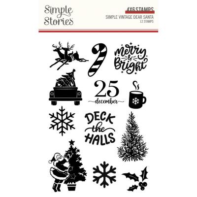 Simple Stories Simple Vintage Dear Santa - Stempelset