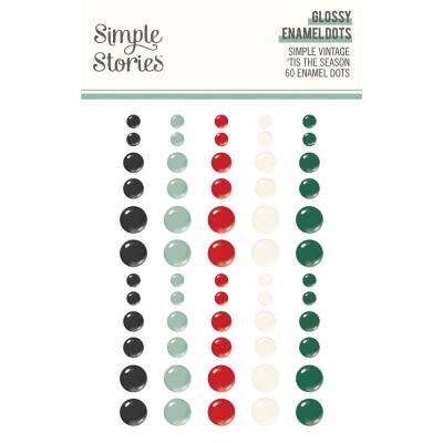 Simple Stories Simple Vintage 'Tis The Season - Glossy Enamel Dots