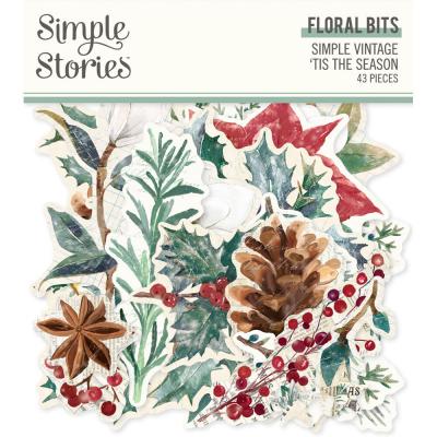 Simple Stories Simple Vintage 'Tis The Season - Floral Bits & Pieces