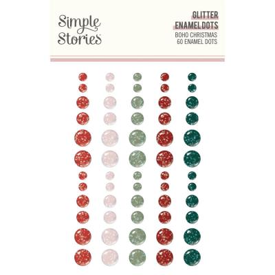 Simple Stories Boho Christmas - Glitter Enamel Dots