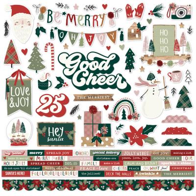 Simple Stories Boho Christmas - Cardstock Stickers