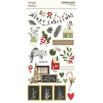 Simple Stories The Holiday Life - Chipboard Stickers