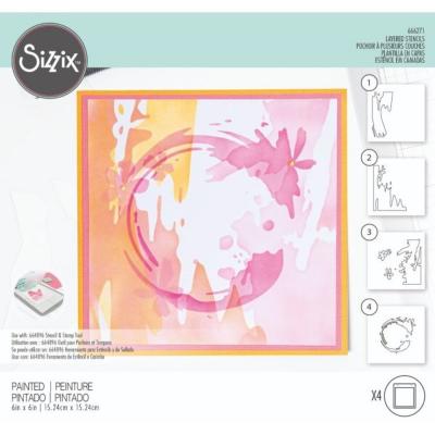 Sizzix Layered Stencils Painted