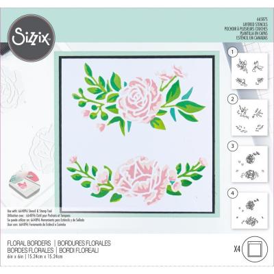 Sizzix Layered Stencils Floral Borders