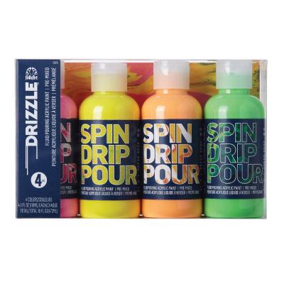 Folkart Drizzle Paint Set - Neon Lights