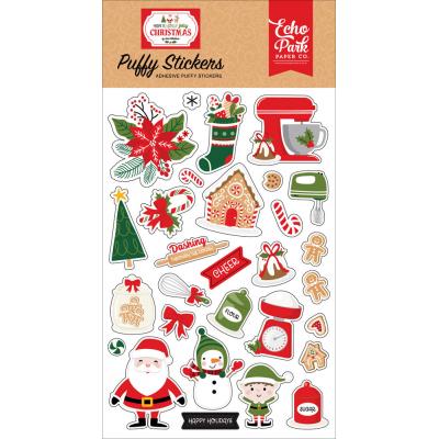 Echo Park Have A Holly Jolly Christmas - Puffy Stickers