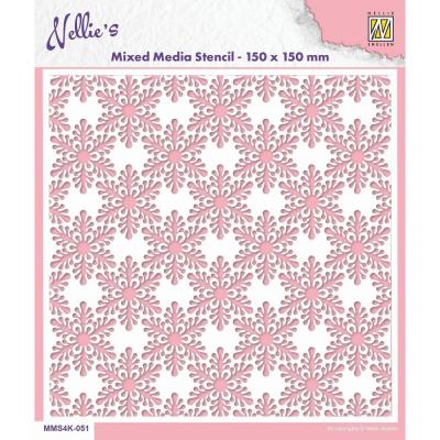 Nellie Snellen Mixed Media Stencil Snowflakes