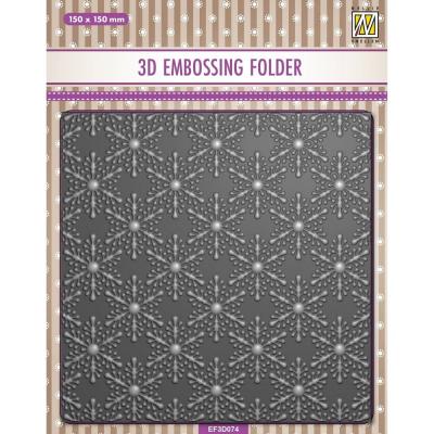 Nellie Snellen 3D Embossing Folder Christmas Snowflakes