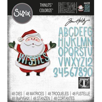 Sizzix Thinlits Die by Tim Holtz Santa Greetings