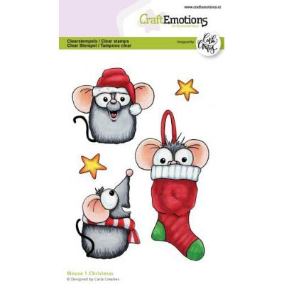 CraftEmotions Stempel Mouse 1 Christmas